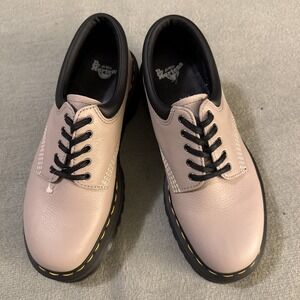 Dr. Martens Pale Pink Lace-Up Platform Oxfords